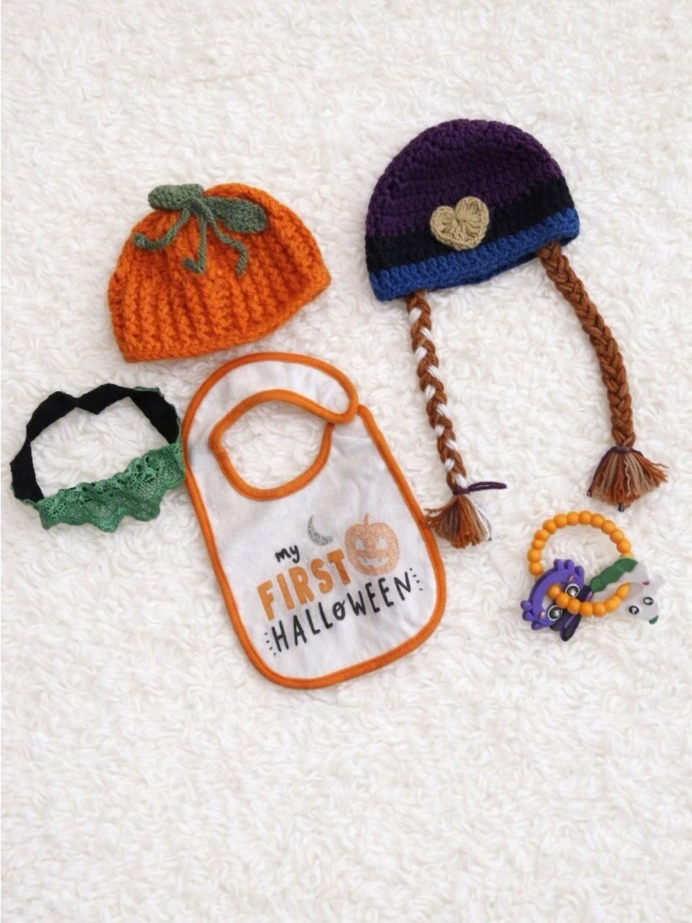 Baby Halloween Accessory Set – Pumpkin & Witch Theme